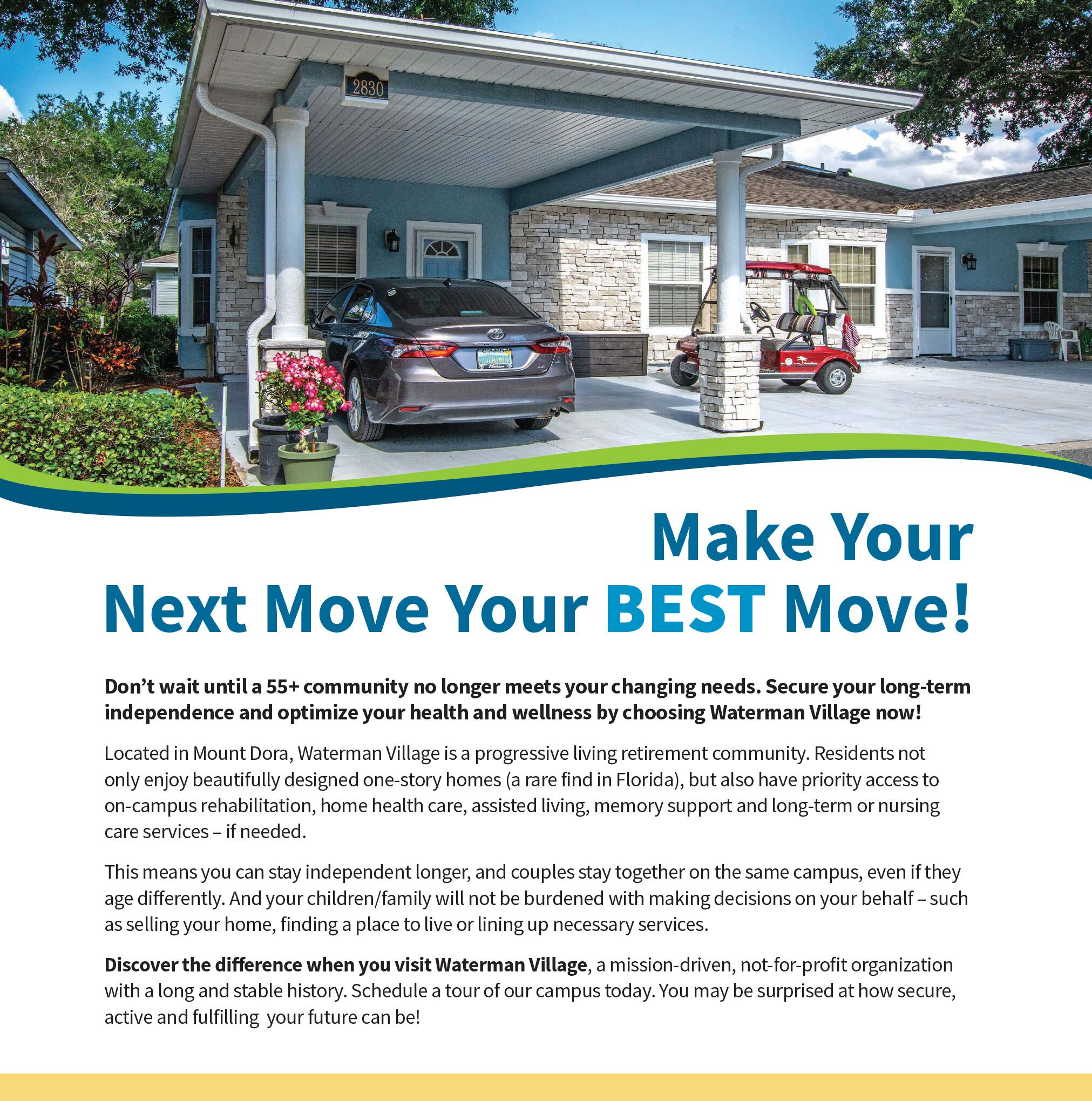 Oaks at Waterman Village Retirement Community | Mount Dora FL